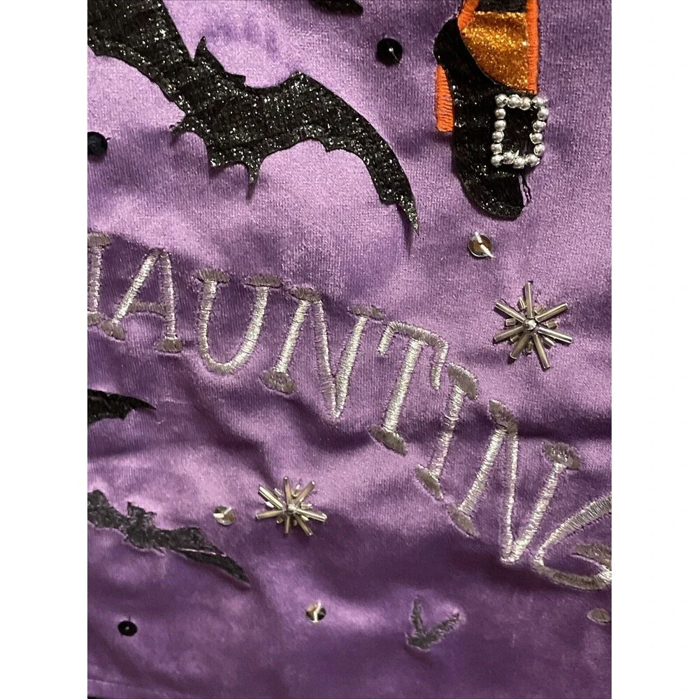 3D Witch Legs & Broom Halloween Table Runner 14”x72
